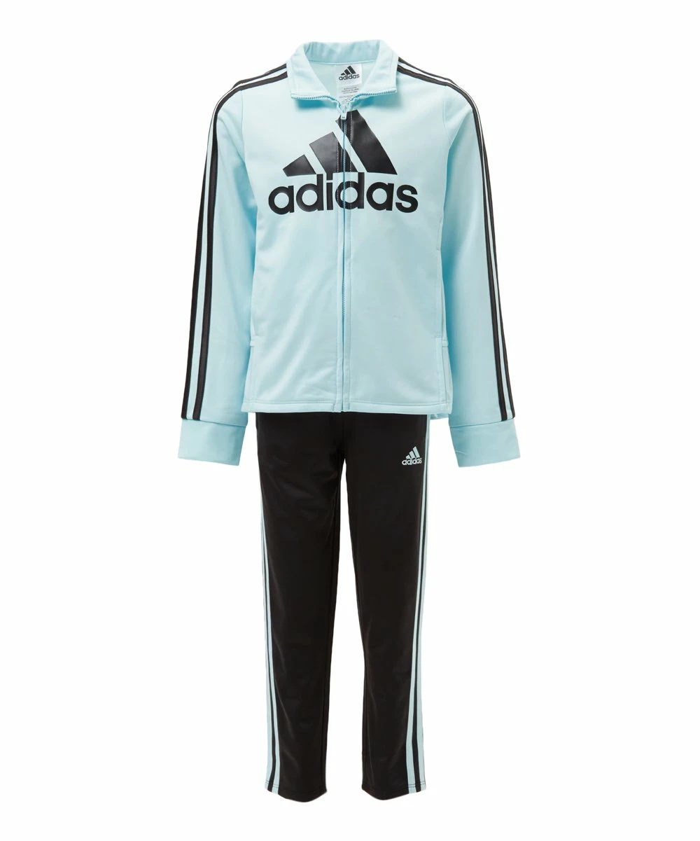 Cheap 🔥 Adidas Blue Stripe Logo Track Jacket & Black Joggers - Toddler & 👧 Girls For Kids 😀 1 Cheap 🔥 Adidas Blue Stripe Logo Track Jacket & Black Joggers - Toddler & 👧 Girls For Kids 😀
