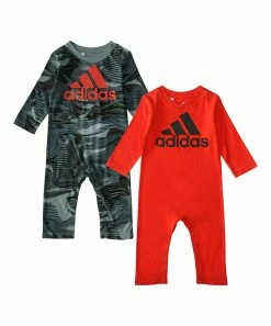 Discount ⭐ Adidas Black & Red Logo Playsuit Set - Infant For Baby & Maternity 🔔
