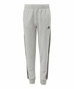 Wholesale โ Adidas Light Gray Heather Stripe Joggers - Boys For Kids โญ