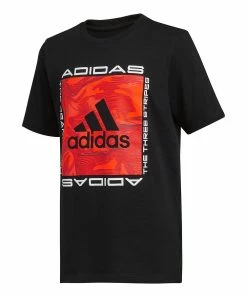 Hot Sale ๐ Adidas Black & Solar Red Camo Logo Tee - Boys For Kids ๐