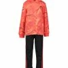 Hot Sale 👍 Adidas Red Orange 'Adidas' Hooded Tee & Black Track Pants - Toddler For Kids 🤩