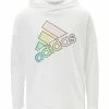 Coupon 🎉 Adidas White 'Adidas' Logo Hooded Tee - 👧 Girls For Kids 🧨