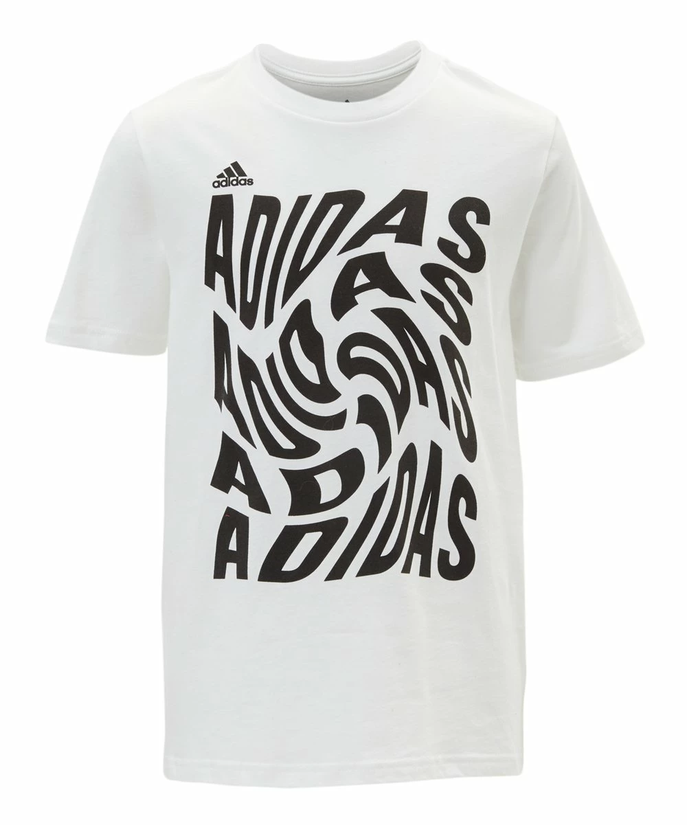 Promo 🔔 Adidas White 'Adidas' Warped Tee - Boys For Kids 😉 1 Promo 🔔 Adidas White 'Adidas' Warped Tee - Boys For Kids 😉