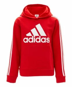 Coupon โญ Adidas Dark Red 'Adidas' Logo Hoodie - Boys For Kids ๐