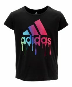 Cheapest ๐ Adidas Black & Pink 'Adidas' Drip Logo Tee - ๐ง Girls For Kids ๐ฏ