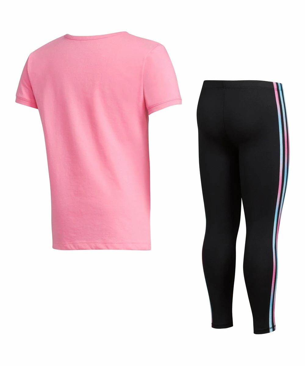 Brand new ๐ Adidas Bliss Pink Logo Crewneck Tee & Black Ombrรฉ Leggings - Toddler & ๐ง Girls For Kids โ๏ธ 2 Brand new ๐ Adidas Bliss Pink Logo Crewneck Tee & Black Ombrรฉ Leggings - Toddler & ๐ง Girls For Kids โ๏ธ - Image 2