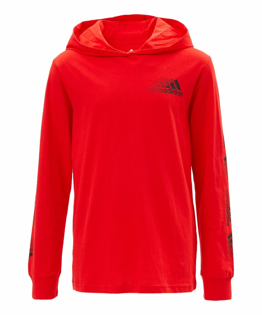 Hot Sale βοΈ Adidas Vivid Red & Black Innovation Hooded Tee - Boys For Kids π