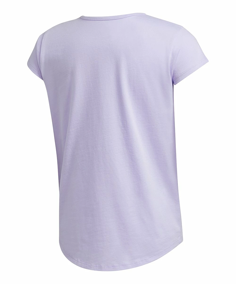 New 😍 Adidas Violet & Pink Logo Tee - 👧 Girls For Kids 👍 2 New 😍 Adidas Violet & Pink Logo Tee - 👧 Girls For Kids 👍 - Image 2