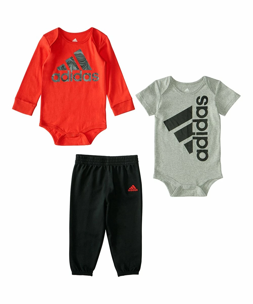 Cheap 🎁 Adidas Red & Black Logo Bodysuit Set - Infant For Baby & Maternity 👏 2 Cheap 🎁 Adidas Red & Black Logo Bodysuit Set - Infant For Baby & Maternity 👏 - Image 2