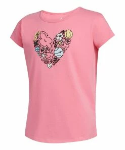 Wholesale 🤩 Adidas Bliss Pink Doodle Heart Tee - 👧 Girls For Kids ✨