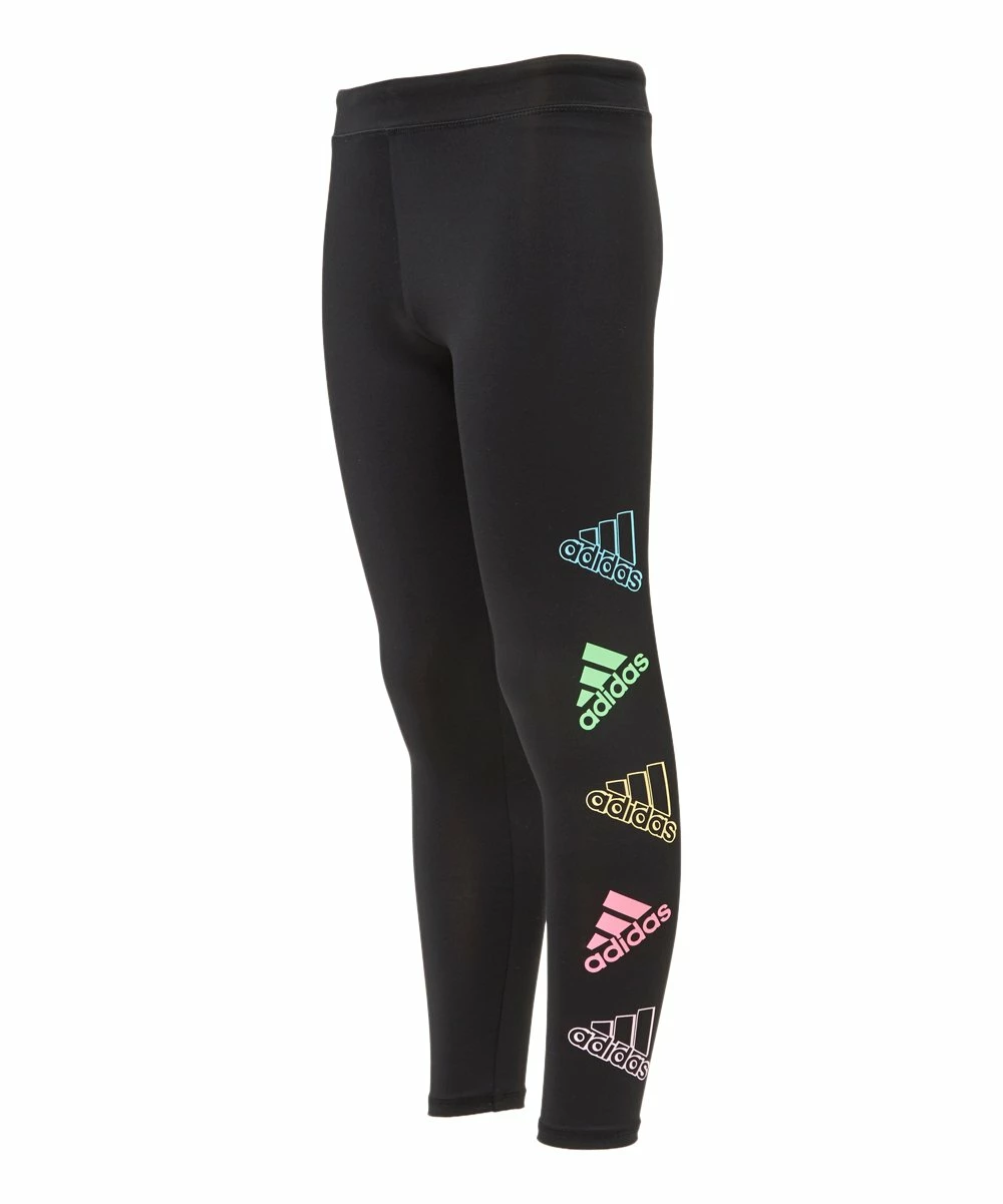 Promo ๐งจ Adidas Black & Yellow 'Adidas' Leggings - ๐ง Girls For Kids ๐ - Image 2