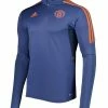 New 💯 Adidas Navy Manchester United Training AeroReady Quarter-Zip Top - Men 🥰