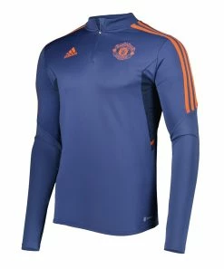 New π― Adidas Navy Manchester United Training AeroReady Quarter-Zip Top - Men π₯°