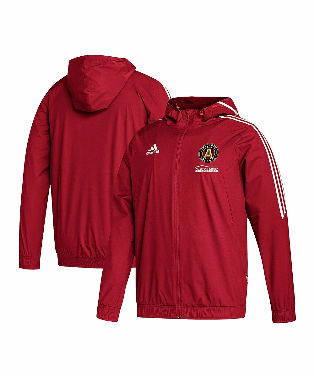 Best Pirce โจ Adidas Atlanta United FC AllWeather Raglan Zip-Up Hooded Jacket - Men ๐ 3 Best Pirce โจ Adidas Atlanta United FC AllWeather Raglan Zip-Up Hooded Jacket - Men ๐ - Image 3