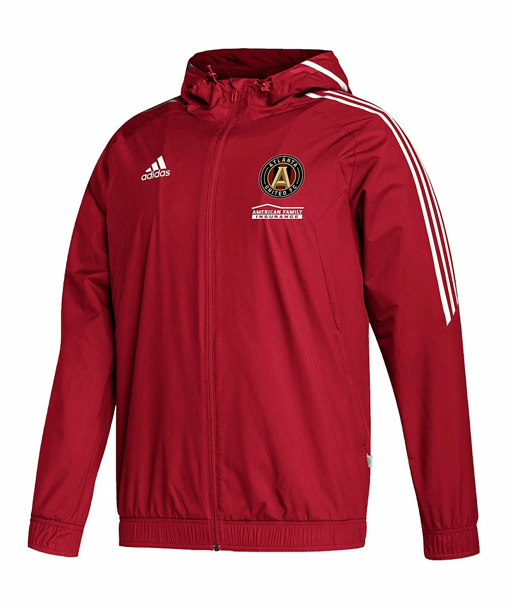 Best Pirce โจ Adidas Atlanta United FC AllWeather Raglan Zip-Up Hooded Jacket - Men ๐ 1 Best Pirce โจ Adidas Atlanta United FC AllWeather Raglan Zip-Up Hooded Jacket - Men ๐