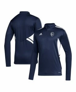 New 👍 Adidas Navy Sporting Kansas City QuarterZip AeroReady Training Top - Men 💯 -Adidas Shop zu107707879 alt 2 tm1660694625