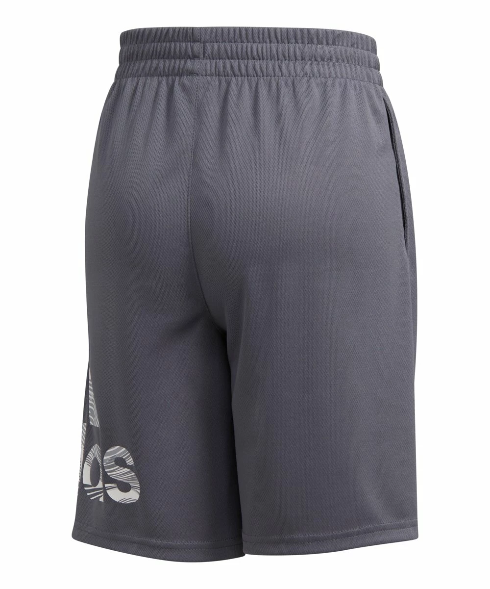 Best deal 😉 Adidas Dark Gray Logo Track Shorts - Boys For Kids ✔️ - Image 2