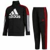 Promo 🔔 Adidas Black & Red Logo Track Jacket & Pants - Boys For Kids 🧨