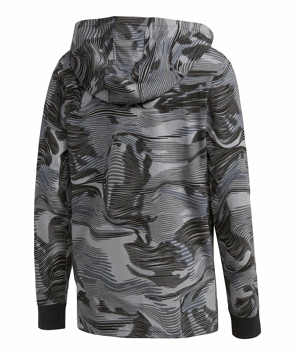 Best Sale ⭐ Adidas Black & Gray Warp Camo Logo Hoodie - Boys For Kids 🛒 - Image 2