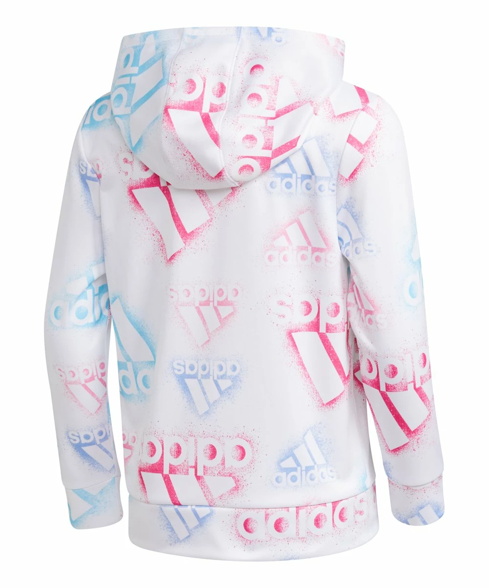 Brand new 💯 Adidas White & Fuchsia Spray-Paint Logo Hoodie - 👧 Girls For Kids 🛒 2 Brand new 💯 Adidas White & Fuchsia Spray-Paint Logo Hoodie - 👧 Girls For Kids 🛒 - Image 2