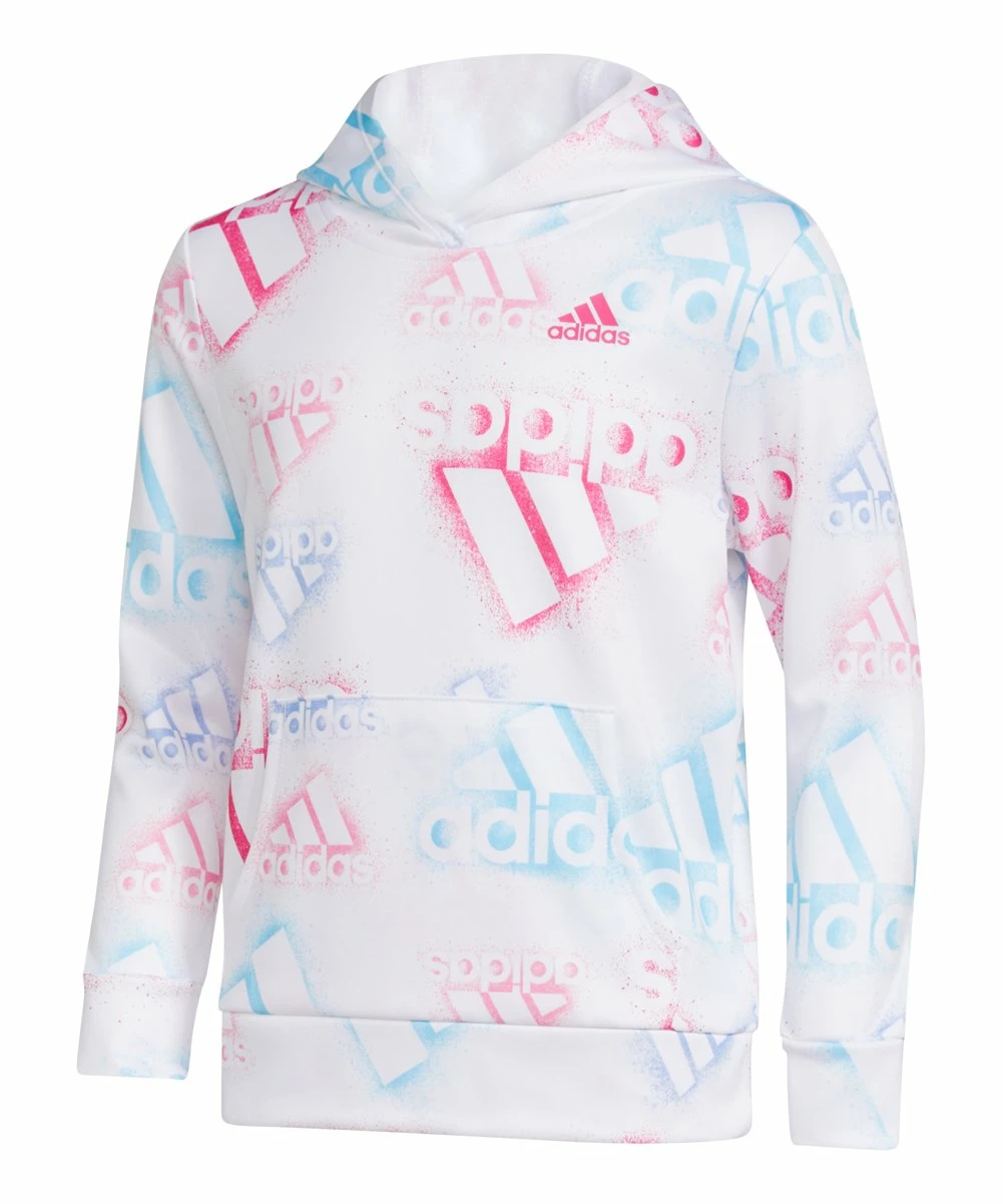 Brand new 💯 Adidas White & Fuchsia Spray-Paint Logo Hoodie - 👧 Girls For Kids 🛒 1 Brand new 💯 Adidas White & Fuchsia Spray-Paint Logo Hoodie - 👧 Girls For Kids 🛒