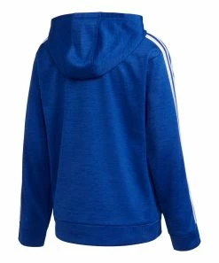 Alternative view of Flash Sale 🔔 Adidas Bright Blue & White Logo Side-Stripe Hoodie - Boys For Kids ✨