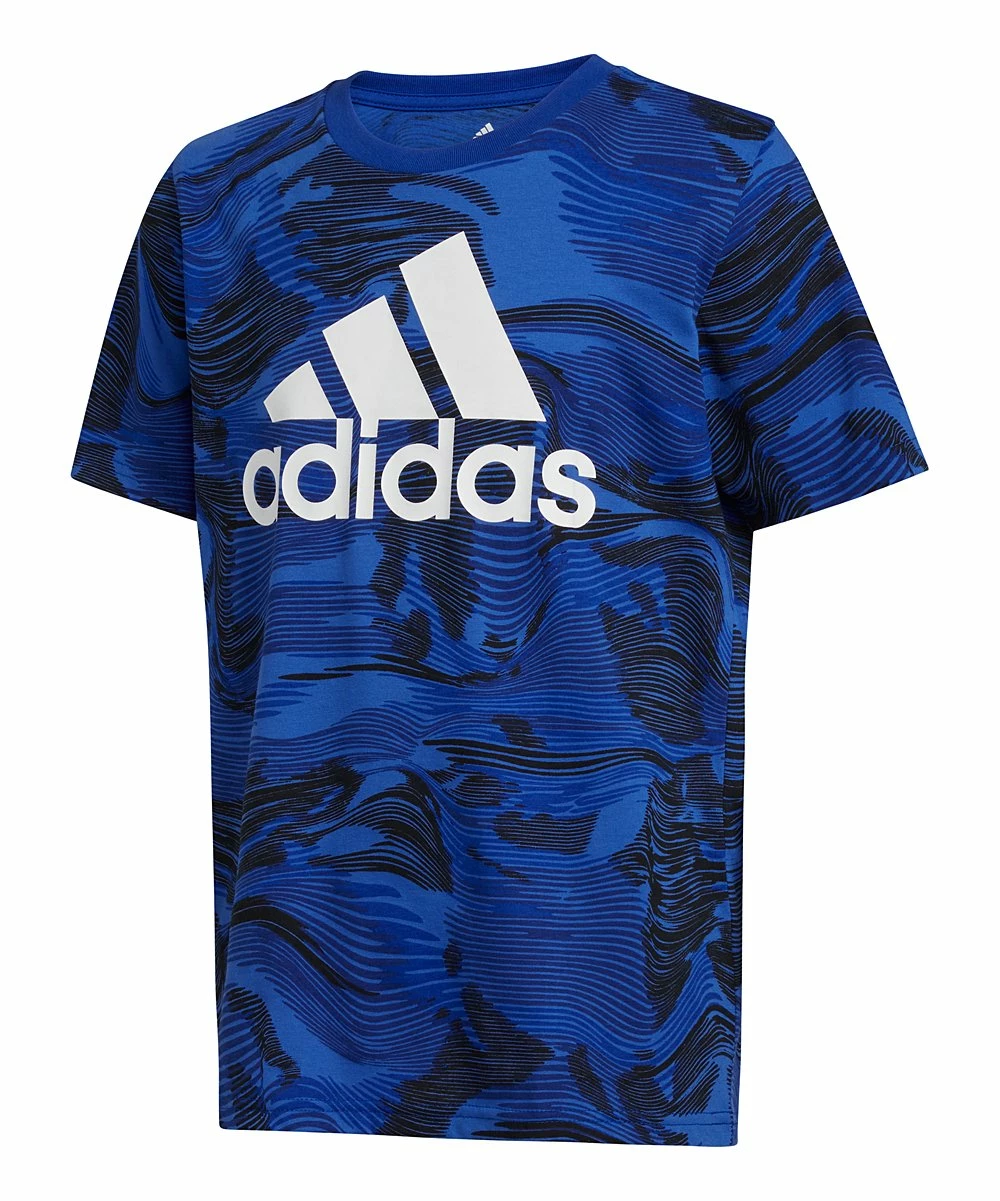 Top 10 🎉 Adidas Blue & White Abstract Logo Crewneck Tee - Boys For Kids ⌛ 1 Top 10 🎉 Adidas Blue & White Abstract Logo Crewneck Tee - Boys For Kids ⌛