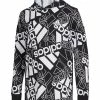 Outlet ⭐ Adidas Black & White Abstract Logo Hoodie - Boys For Kids 🎉