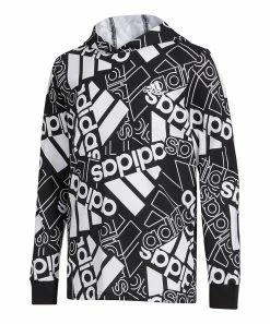 Outlet ⭐ Adidas Black & White Abstract Logo Hoodie - Boys For Kids 🎉