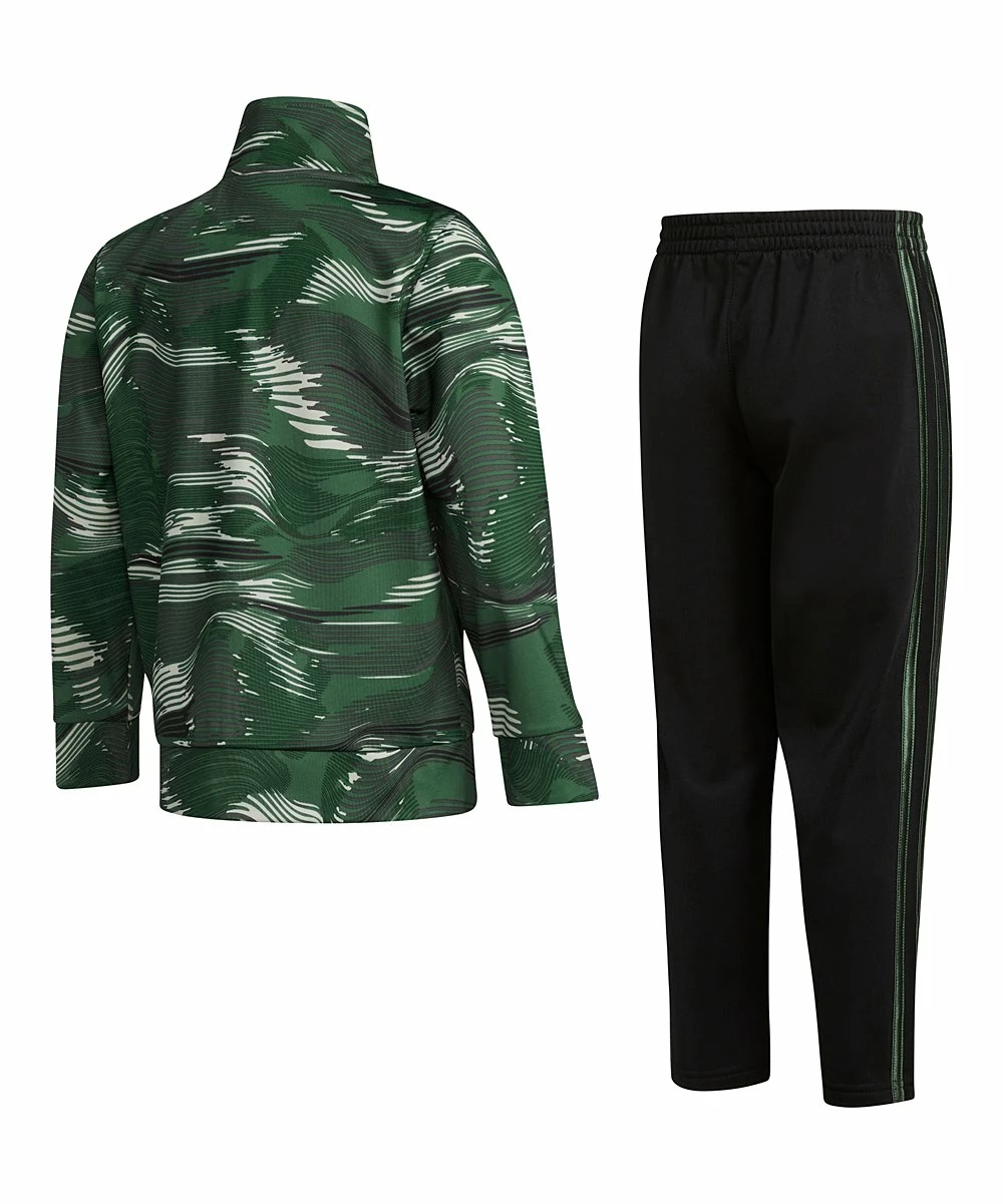New ๐ Adidas Dark Green Camo Logo Jacket & Black Stripe Track Pants - Toddler For Kids โจ 2 New ๐ Adidas Dark Green Camo Logo Jacket & Black Stripe Track Pants - Toddler For Kids โจ - Image 2