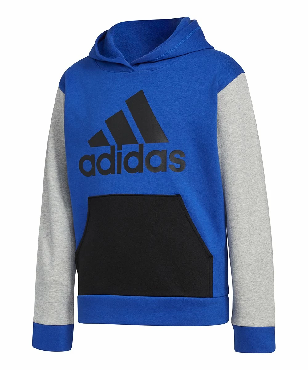 Wholesale ๐ Adidas Blue & Gray Logo Hoodie - Boys For Kids ๐งจ