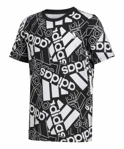 Top 10 🌟 Adidas Black & White Logo Crewneck Tee - Boys For Kids 🥰