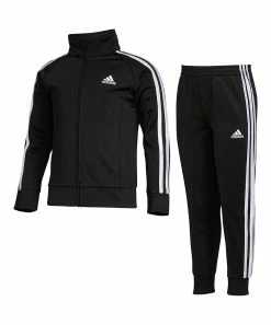 Flash Sale ๐ Adidas Black Stripe Logo Track Jacket & Track Pants - ๐ง Girls For Kids ๐