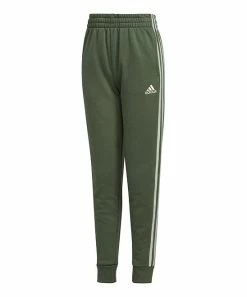 Budget 🤩 Adidas Green & White Stripe Logo Joggers - Boys For Kids 😀