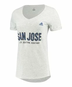 Promo π Adidas San Jose Earthquakes Over Inked V-Neck Tee - π© Women π₯