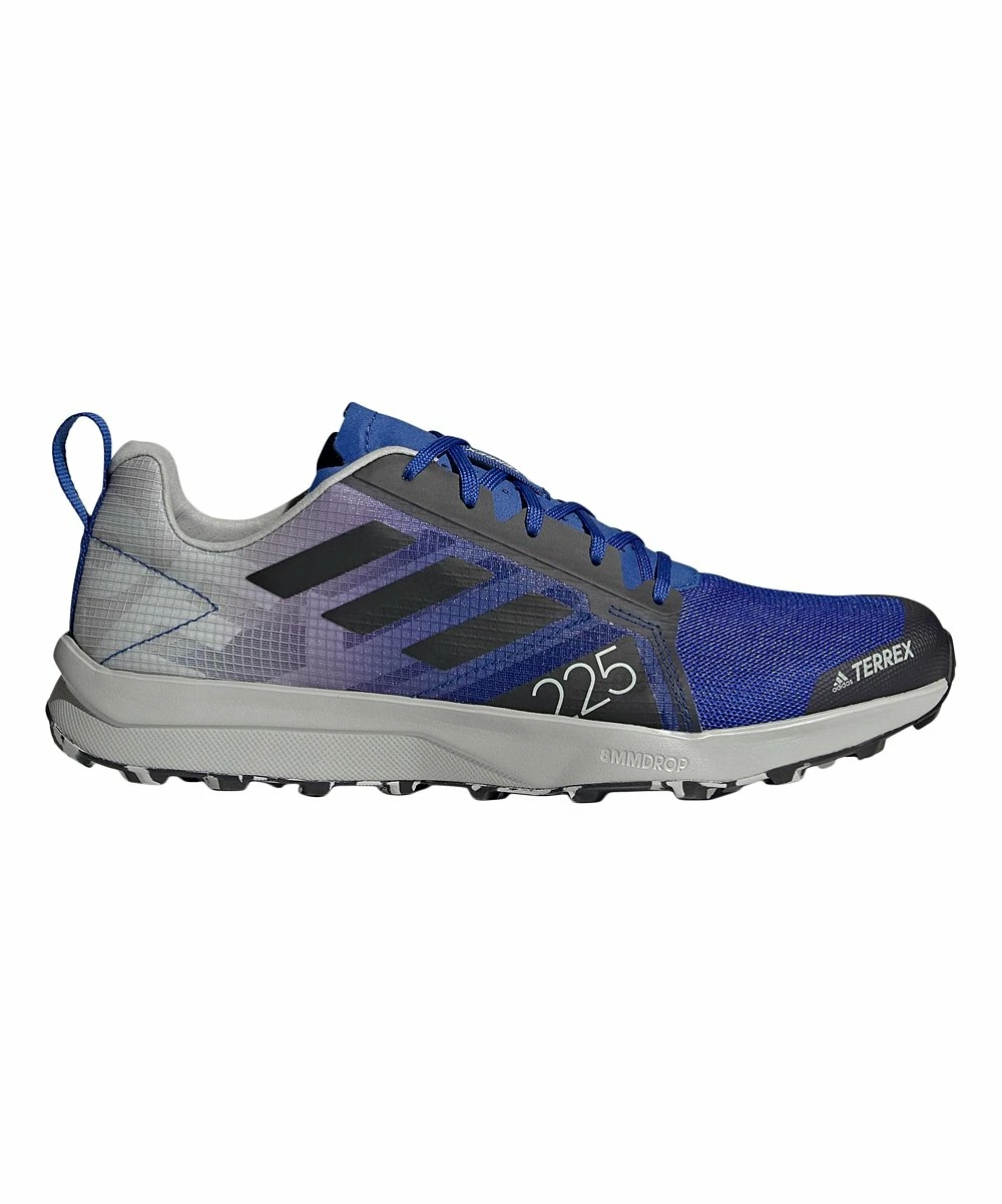 Buy 😉 Adidas Bold Blue & Gray Two Pin Dot Terrex Speed Flow Trail Running 👞 Shoe - Men 😉 2 Buy 😉 Adidas Bold Blue & Gray Two Pin Dot Terrex Speed Flow Trail Running 👞 Shoe - Men 😉 - Image 2