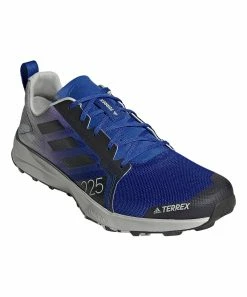 Buy 😉 Adidas Bold Blue & Gray Two Pin Dot Terrex Speed Flow Trail Running 👞 Shoe - Men 😉