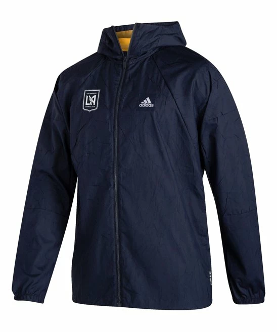 Best Pirce 🔔 Adidas Los Angeles FC Primeblue Full-Zip Hooded Windbreaker - Men 😍
