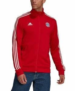 Flash Sale 😉 Adidas Bayern Munich Three-Stripe AeroReady Full-Zip Track Jacket - Men 🎉